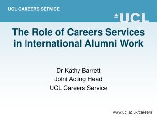 The Role of Careers Services in International Alumni Work