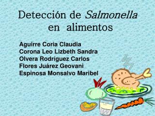 Detección de Salmonella en alimentos