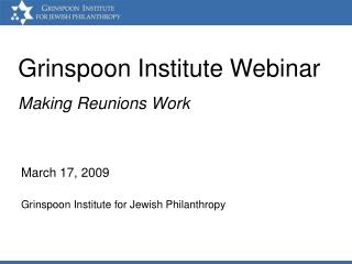 Grinspoon Institute Webinar