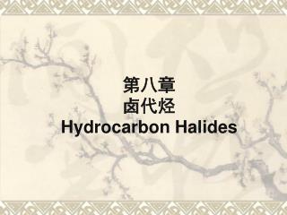 第八章 卤代烃 Hydrocarbon Halides