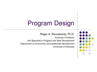 Program Design