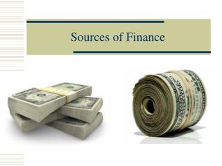 Sources of Finance