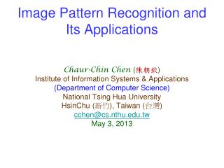 Image Pattern Recognition and Its Applications