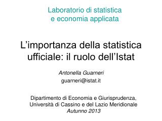 L’importanza della statistica ufficiale: il ruolo dell’Istat