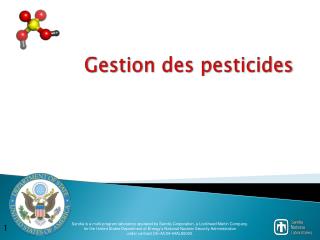 Gestion des pesticides