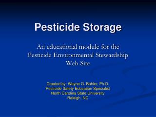 Pesticide Storage