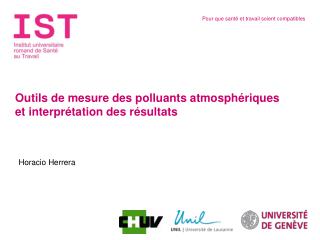 Outils de mesure des polluants atmosphériques et interprétation des résultats