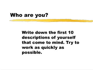 Who are you?