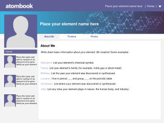 Write down basic information about your element. Be creative! Some examples: