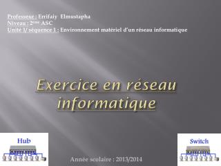 Exercice en réseau informatique