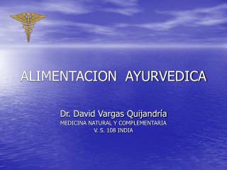 ALIMENTACION AYURVEDICA