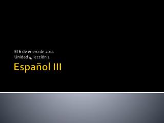 Español III