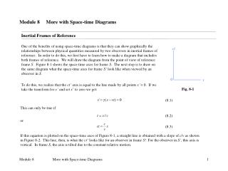 Module 8 More with Space-time Diagrams