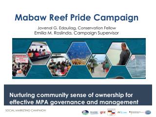 Mabaw Reef Pride Campaign Jovenal G. Edauilag, Conservation Fellow