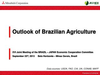 Outlook of Brazilian Agriculture