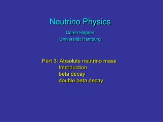 Neutrino Physics