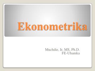 Ekonometrika