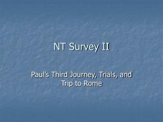 NT Survey II