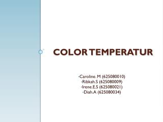 COLOR TEMPERATUR