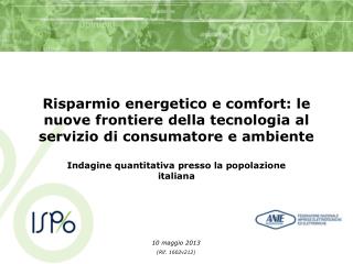 Indagine quantitativa presso la popolazione italiana