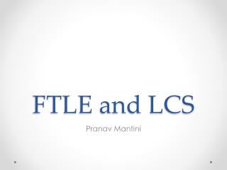 FTLE and LCS