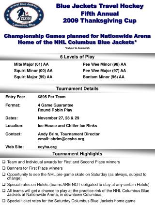 Fifth Annual 2009 Thanksgiving Cup