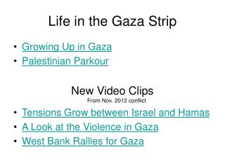 Life in the Gaza Strip