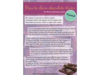 Short manual on how to deal with chocolate stains on your ca
