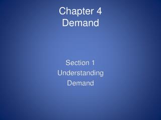 Chapter 4 Demand