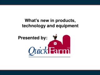 What’s new in products, technology and equipment