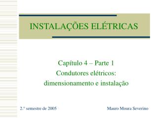 INSTALAÇÕES ELÉTRICAS