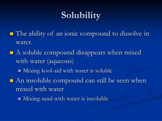 PPT - Solubility Rules PowerPoint Presentation - ID:4980329