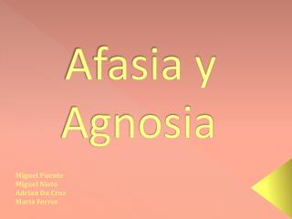 Afasia y Agnosia