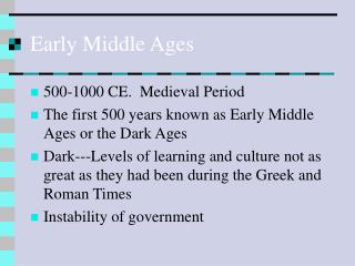 Early Middle Ages