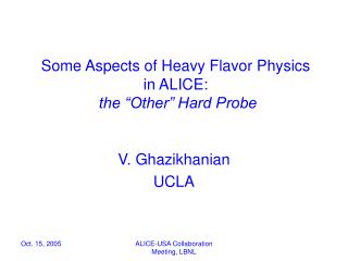 Some Aspects of Heavy Flavor Physics in ALICE: the “Other” Hard Probe