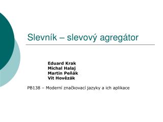 Slevník – slevový agregátor