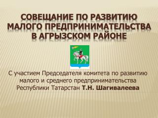 Совещание по развитию малого предпринимательства в Агрызском районе