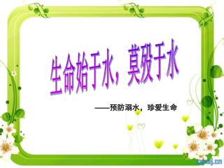 生命始于水，莫殁于水