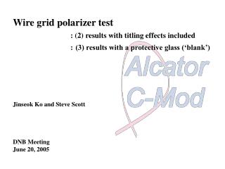 Wire grid polarizer test : (2) results with titling effects included