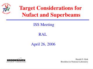 Target Considerations for Nufact and Superbeams