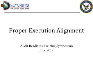 Proper Execution Alignment Audit Readiness Training Symposium June 2012