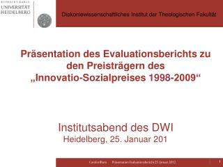 Diakoniewissenschaftliches Institut der Theologischen Fakultät