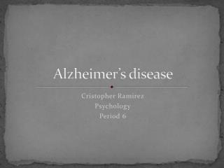 Alzheimer’s disease