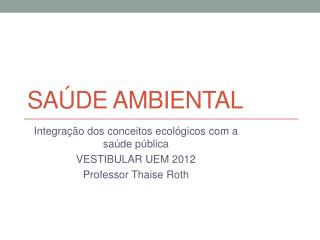 Saúde ambiental