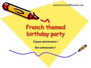 French themed birthday party