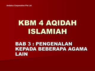 KBM 4 AQIDAH ISLAMIAH