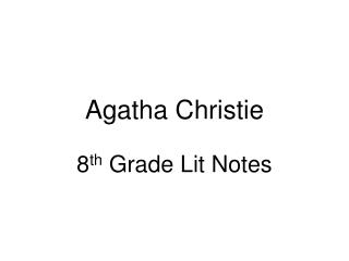 Agatha Christie