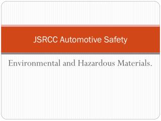 JSRCC Automotive Safety