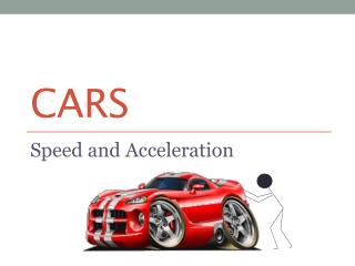 Speed and Acceleration