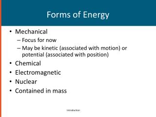 Forms of Energy